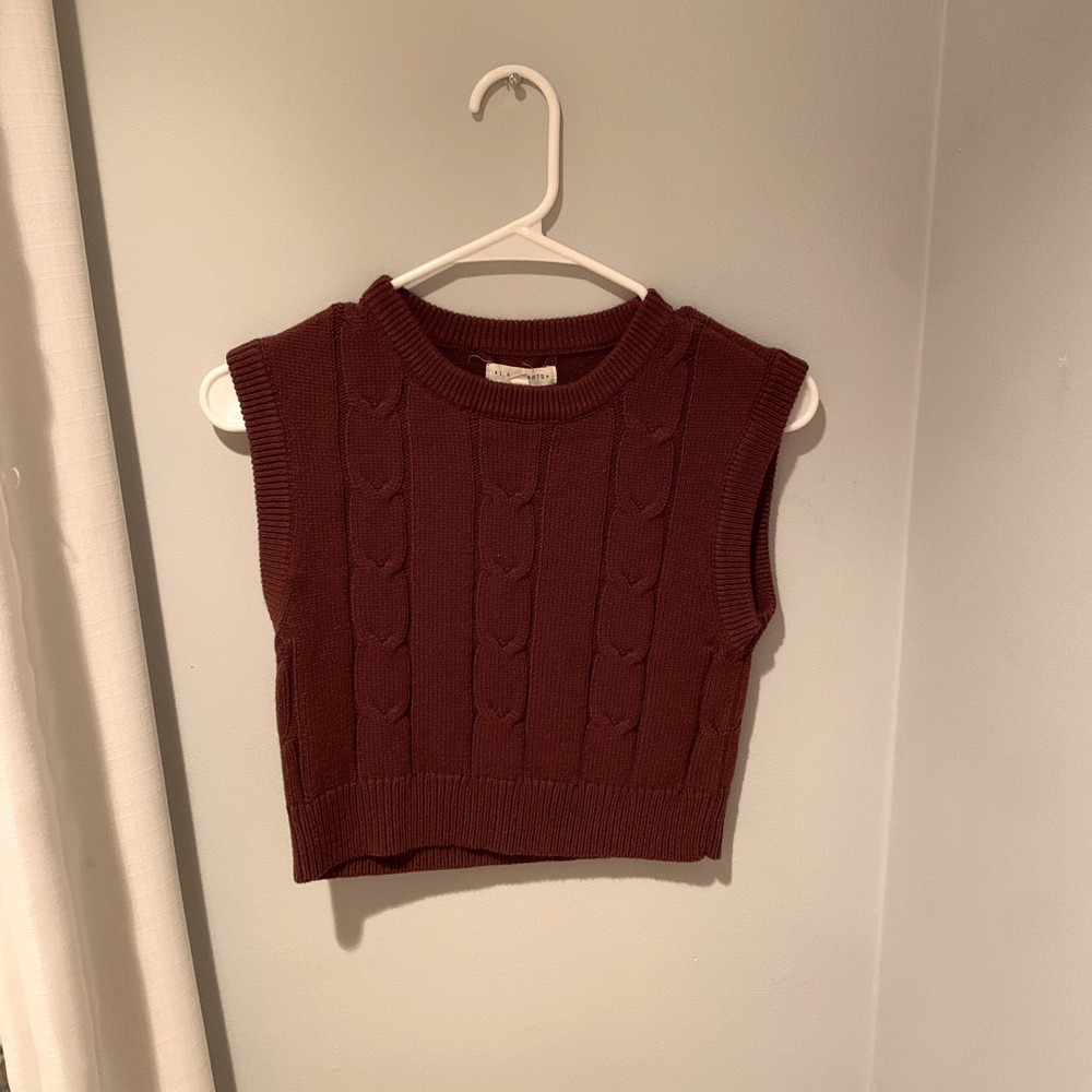 Brown sweater vest from LA hearts